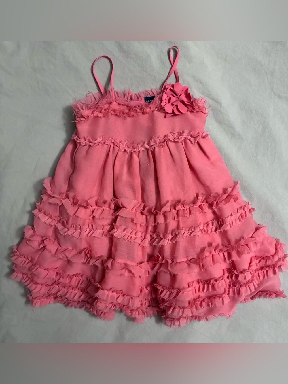 BabyGAP Pink Ruffle Sundress with Flower Accent